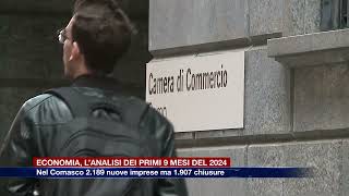 Etg  Economia i primi 9 mesi del 2024 Nel Comasco 2189 nuove imprese ma 1907 chiusure [upl. by Ecertap194]