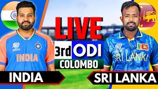 India vs Sri Lanka 3rd ODI  Live Cricket Match Today  IND vs SL Live Match Today  Last 20 Over [upl. by Lander]