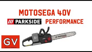 motosega parkside performance 40v [upl. by Einaffit]