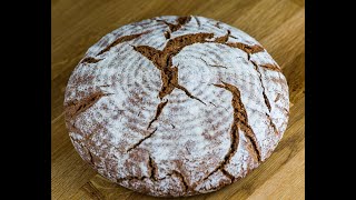 Roggenvollkornbrot ohne Hefe im Gusseisentopf gebacken [upl. by Dmitri]