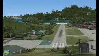 FSX  Landing at Saint Barthélemy  Aterrizaje en Saint Barthélemy [upl. by Elisha]