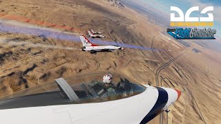 F16 Thunderbirds Practice Flight Maneuvers over Dubai UAE in DCS World [upl. by Yffub]