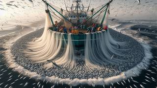 How American Fishermen Catch Billions of Anchovies  Catching Sardines with Big Nets on Morden Boat [upl. by Allimrac625]