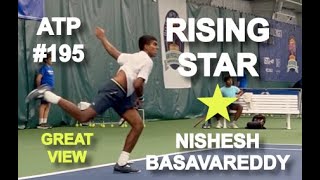 Nishesh Basavareddy Court Level Tennis [upl. by Leahcimluap229]