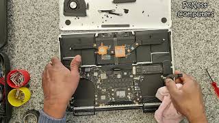 MacBook Pro 15quot A1398 2015 Heatsink and Fan Cleaning amp Thermal Paste Application Tutorial [upl. by Noni]