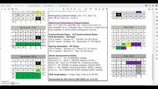 20212022 Academic Calendar Overview for Parents [upl. by Ahsiemal]