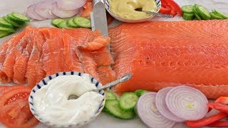 Cured Salmon Recipe  How to Make Gravlax [upl. by Kinnon]