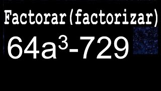 64a3729 factorar factorizar descomponer polinomios [upl. by Clemmy]