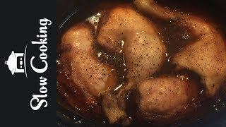 A Slow Cooker Coq au Vin Braised Chicken in Red Wine [upl. by Farlee]