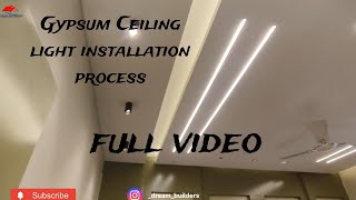 Gypsum Ceiling light installation process trending gypsumceiling profilelight [upl. by Akcired]