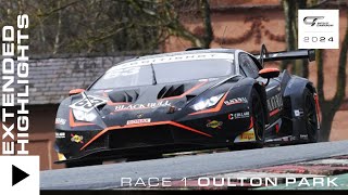 Race 1  Extended Highlights  Oulton Park  2024 British GT Championship [upl. by Coltun713]