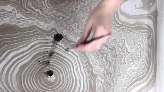 Suminagashi Paper Marbling DIY Japanese Water Marbling How to Marble Paper [upl. by Edik]