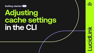 Adjusting cache settings in the CLI [upl. by Ashlee]