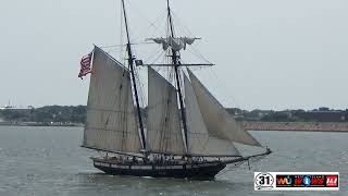 Schooner LYNX entered New Bedford Harbor June 16 2023 [upl. by Ola]