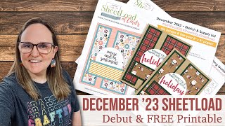 December 2023 SheetLoad of Cards  Debut amp FREE Printable  6x6 No Scraps Edition [upl. by Eseila]