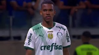 ESTREIA DE ESTEVÃO PELO PROFISSIONAL NO PALMEIRAS  Estevão vs Cruzeiro [upl. by Iduj26]