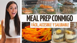 MEAL PREP CONMIGO PARA LA SEMANA  ACCESIBLE RICO Y SALUDABLE [upl. by Tellford434]