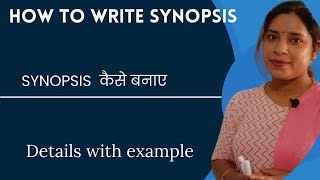 Research Work amp Colloquium  How to write Synopsis  Synopsis for Research with example [upl. by Aikyt]