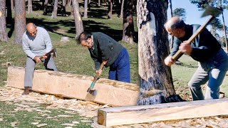 HACHEROS Y ASERRADORES de madera Así eran los oficios de transformar troncos en tablas  Documental [upl. by Auohs227]