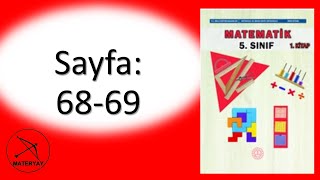 5sınıf MATEMATİK 1kitap MEB YAYINLARI sayfa 6869 [upl. by Harry634]