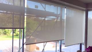 Somfy Sonesse 30 roller blinds fitted in Hove to cover sliding patio doors [upl. by Eylrahc]