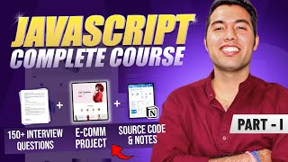 JavaScript Full Course Tutorial for Beginners in Hindi🔥Free Notes with 10 Projects  P1 [upl. by Peih]