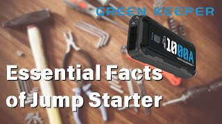 Essential Jump Starter Facts You Need to Know  GKjumpstarter  Green Keeper GKJ1201 [upl. by Coke]