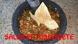 THE BEST SALSA EN MOLCAJETE [upl. by Linson]