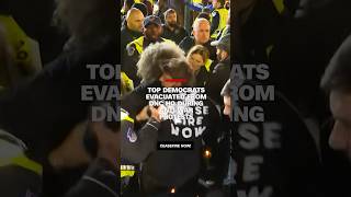 Top democrats evacuated from DNC HQ during antiwar protests [upl. by Norbie]