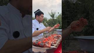 BALIQ SHASHLIK TAYYORLASH food somsa cooking automobile rek baby tayyorlash tandır recipe [upl. by Orose191]