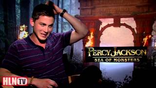 PERCY JACKSON SEA OF MONSTERS interviews Logan Lerman [upl. by Sehcaep]