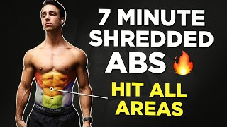 7 Minute SHREDDED ABS NO EQUIPMENT ABS in 7 Days [upl. by Ormond339]