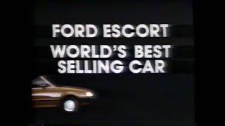 1986 Ford Escort quotWorlds BestSelling Carquot TV Commercial [upl. by Iadahs]