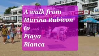 Marina Rubicon to Playa Blanca Beach lanzarote travel [upl. by Abel343]