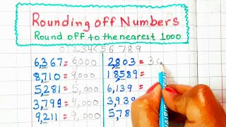 round off । rounding off Numbers । Round off the following numbers to the Nearest 1000 Examples [upl. by Sal]