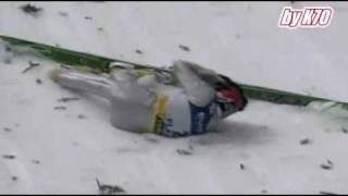 Tomasz Pochwała  Planica 2002  dangerous fall HQ [upl. by Uahc]