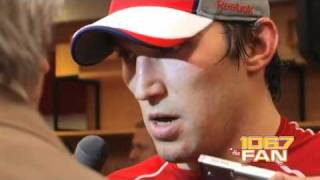 Washington Capitals Locker Room Interviews 110710 vs Philadelphia Flyers [upl. by Helmer]