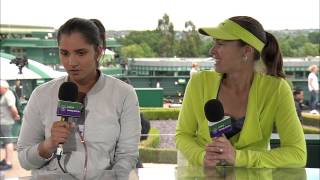 Martina Hingis and Sania Mirza visit the Live  Wimbledon studio [upl. by Edniya823]