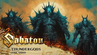 SABATON  Thundergods Official Lyric Video [upl. by Herates]