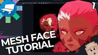 Modeling a LowPoly Face with Meshes  Tutorial  by Valo [upl. by Aslam]