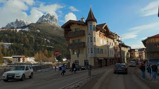 🇮🇹🗻 driving italy ❄️ Sellaronda Canazei Dolomitenstraße 4K HDR [upl. by Magna]