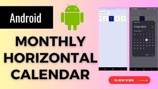 Horizontal Calendar in Android  Calendar Date Picker  Monthly Horizontal Calendar android kotlin [upl. by Hannazus]