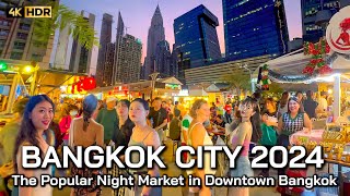 🇹🇭 4K HDR  The Best Night Market in Downtown Bangkok 2024  Jodd Fairs Rama 9 [upl. by Raquela]