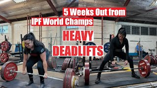 IPF World Champs 2024 Prep 5 weeks Out Karlina amp Kavishi Heavy Deadlifts [upl. by Carmen]