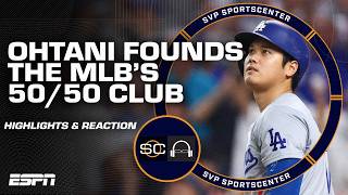 Shohei Ohtani CREATES the MLBs 5050 club in HISTORIC performance vs Marlins 😳  SC with SVP [upl. by Eppilihp329]