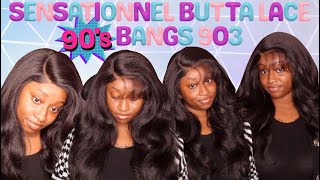 GLUELESS Layered Wig Sensationnel 90s Bangs Unit 903 [upl. by Alexandros]