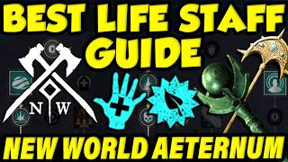 BEST LIFE STAFF GUIDE FOR NEW WORLD AETERNUM How To Healer Class In New World [upl. by Balac448]