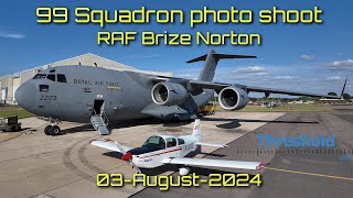 Thresholdaeros RAF Brize Norton 99 Squadron and Friends Photoshoot 3Aug24 [upl. by Hamachi]