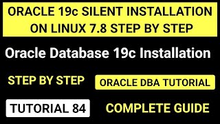 Oracle 19c Installation On Linux step by step using the silent method [upl. by Asylla]