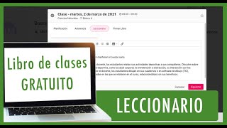 LECCIONARIO en Libro de clases digital de Lirmi 2021 🎉 [upl. by Cacka]